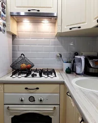 Kitchen interior design with gas stove