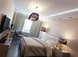 Which lamps are better for a suspended ceiling in the bedroom photo