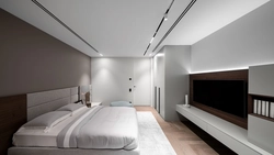 Which lamps are better for a suspended ceiling in the bedroom photo