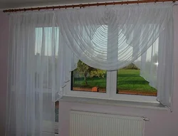 Photo Of A Curtain For The Kitchen With A Balcony Door