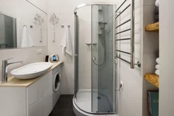 Ванная комната с душевой кабиной дизайн 7 кв м