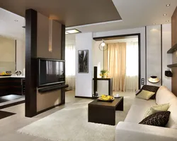 Design of bedroom and living room and kitchen