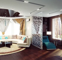 Design of bedroom and living room and kitchen