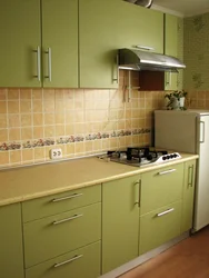Beige kitchen in olive interior