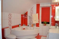 Ванна комната красного цвета фото
