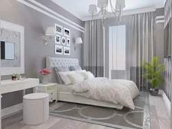 Современный дизайн спальни в светлых тонах недорого