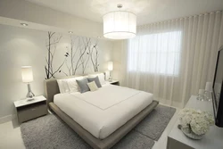Modern bedroom design in light colors inexpensively