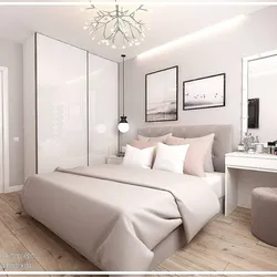 Современный дизайн спальни в светлых тонах недорого