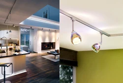 Track lighting system in the kitchen photo