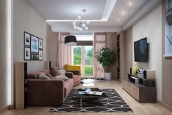 Hall living room in an ordinary apartment photo design