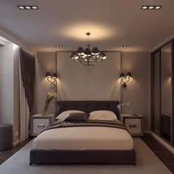 Çilçıraq fotoşəkili olmayan bir yataq otağında asma tavan dizaynı
