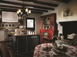 Kitchen in retro style photo interior