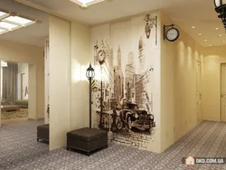 How to decorate a wall in the hallway photo