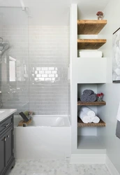 Bathtub in a niche photo design