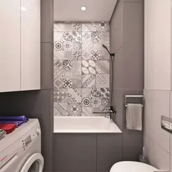 Дызайн ваннага пакоя 5 кв з душавой кабінай і туалетам