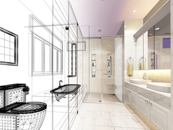 Bathroom interior 3d