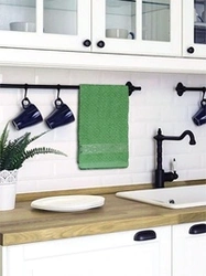 Kitchen towels in the kitchen interior