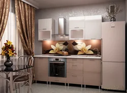 Cappuccino color photo kitchen furniture