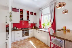 Small kitchen with two windows design photo