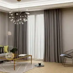 Types of curtains for the living room photo
