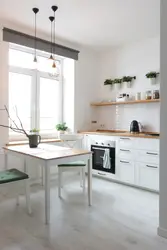 Дызайн кухні кухоннага гарнітура без верхніх шаф