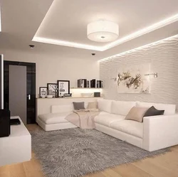 Decorating a living room in an apartment in a modern design style