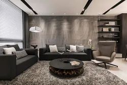 Dark Living Room Design Photo