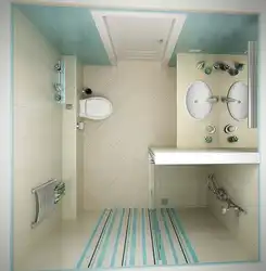 Bathroom with shower design photo 3 sq.m.