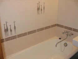 Дызайн па мура пліткі ў ванну
