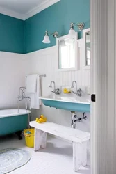 How to paint a bathroom with paint design photo