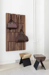 Photo of hangers in the hallway in a modern style