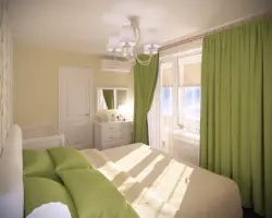 Bedroom design white green