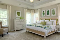 Дизайн спальни бело зеленый