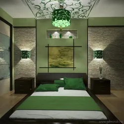 Bedroom Design White Green