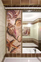 Tile panel in the bathroom photo
