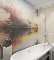 Панно из плитки в ванной комнате фото