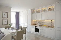 Kitchen design up to the ceiling in a modern style