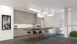 Kitchen design up to the ceiling in a modern style
