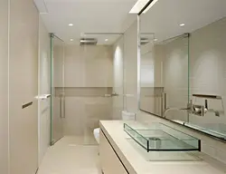 Glass in the bathroom interior photo