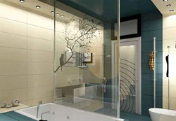 Glass in the bathroom interior photo