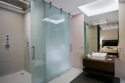 Glass In The Bathroom Interior Photo
