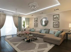 Design Of A Square Living Room In A House