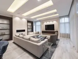 Design of a square living room in a house