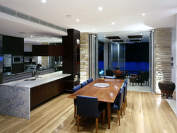 Interior photo of kitchen dining room