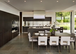 Interior photo of kitchen dining room