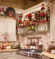 Photo of how to decorate the kitchen for the New Year with your own hands