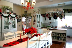 Photo of how to decorate the kitchen for the New Year with your own hands