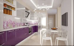 Lilac Gray Kitchen Interior