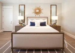 Mirrors by the bed in the bedroom design