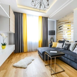 Bedroom Design With Yellow Curtains